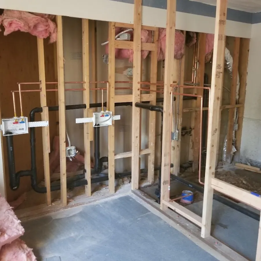 Copper pipe rough-in and plumbing installation in New Prague